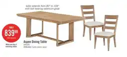 The Brick Aspen Dining Table with 80-104 Extension, Trestle Base - Natural offer