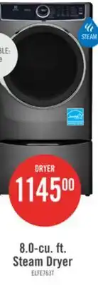 The Brick Electrolux 8 Cu. Ft. Electric Dryer with Steam - Titanium - Stackable - ELFE763CAT offer