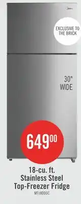 The Brick Midea 18 Cu. Ft. Top-Freezer Refrigerator - MT18DDSCR1RCM offer