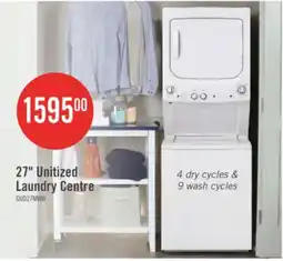 The Brick GE Unitized Spacemaker Washer and Electric Dryer Combination - GUD27ESMMWW offer