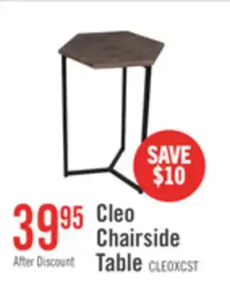 The Brick Cleo 15.7 Chairside Table - Brown with Black Metal Legs offer