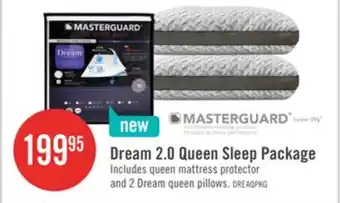 The Brick Masterguard Dream Queen Mattress Protector with 2 Queen Pillows offer