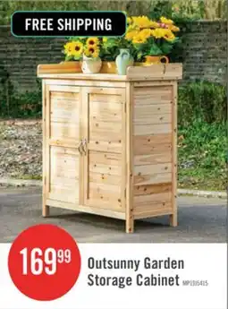 The Brick Outsunny Garden Storage Cabinet, Outdoor Storage Potting Shed, Natural offer