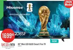 The Brick HISENSE 85 QD8SF Hi-QLED Mini-LED 4K Smart Fire TV (85QD8SF) – 2026 Model offer