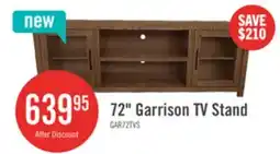 The Brick Garrison 72 Modern TV Stand with Storage and Cable Management for TV's up to 80 – Dark Brown offer