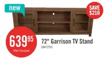 The Brick Garrison 72 Modern TV Stand with Storage and Cable Management for TV's up to 80 – Dark Brown offer