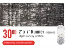 The Brick Fresh Washable Grey & White Distressed Rug - 2'0 x 6'7 offer