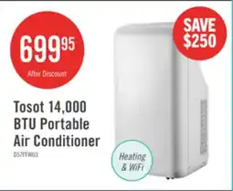 The Brick Tosot 14,000 BTU Portable Air Conditioner with Build-In Heat Pump & Wi-Fi - TBECH314500DOW offer
