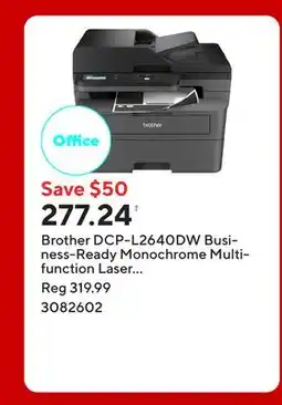 Staples Brother DCP-L2640DW Business-Ready Monochrome Multifunction Laser Printer offer