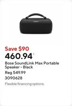 Staples Bose SoundLink Max Portable Speaker - Black offer