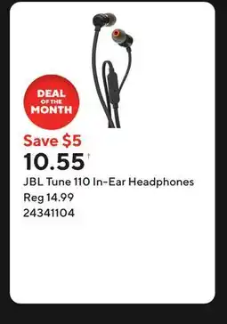 Staples JBL Tune 110 In-Ear Headphones offer