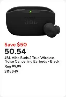 Staples JBL Vibe Buds 2 True Wireless Noise Cancelling Earbuds - Black offer