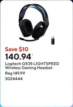 Staples Logitech G535 LIGHTSPEED Wireless Gaming Headset offer