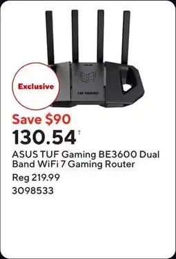 Staples ASUS TUF Gaming BE3600 Dual Band WiFi 7 Gaming Router offer