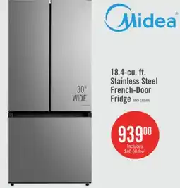 The Brick Midea 30 18.4 Cu. Ft. French-Door Refrigerator - Stainless Steel offer