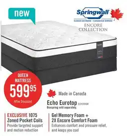 The Brick QUEEN MATTRESS Echo Eurotop offer