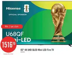 The Brick HISENSE 85 U68QF Mini-LED QLED 4K UHD AI Fire TV (85U68QF) offer