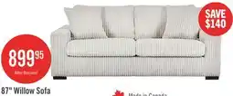 The Brick Willow 87 Light Grey Fabric Sofa with Track Arms and Reversible Seat and Back Cushions offer