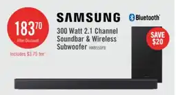 The Brick SAMSUNG B-Series 2.1 Channel Soundbar with Wireless Subwoofer (HW-B550F/ZC) offer