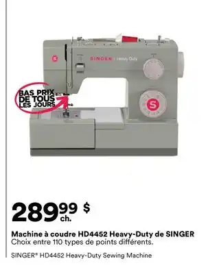 Michaels Machine à coudre HD4452 Heavy-Duty de SINGER offer