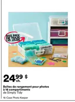 Michaels Boîtes de rangement pour photos à 16 compartiments de Simply Tidy offer