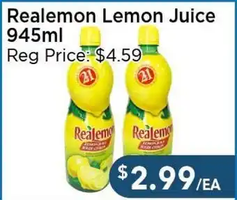 Blue Sky Supermarket Realemon Lemon Juice offer