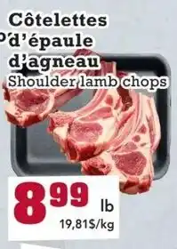 Frutta Si Shoulder lamb chops offer