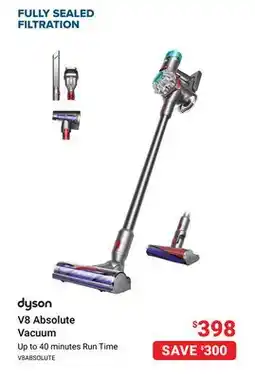 Visions Electronics Dyson V8 Absolute Vacuum offer