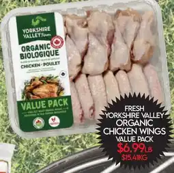 Fiesta Farms FRESH YORKSHIRE VALLEY ORGANIC CHICKEN WINGS VALUE PACK offer