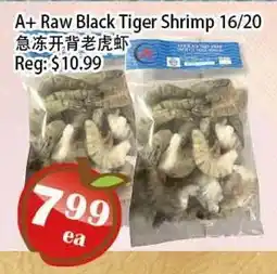 Food Depot Supermarket A+ Raw Black Tiger Shrimp 16/20 offer