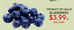 Fiesta Farms PRODUCT OF USA #1 BLUEBERRIES offer
