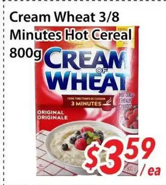 Bestco Food Mart Cream Wheat 3/8 Minutes Hot Cereal offer