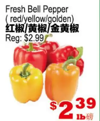 Yuan Ming Supermarket Fresh Bell Pepper (red/yellow/golden) offer