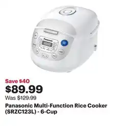Best Buy Panasonic Multi-Function Rice Cooker (SRZC123L) - 6-Cup offer