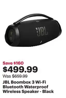 Best Buy JBL Boombox 3 Wi-Fi Bluetooth Waterproof Wireless Speaker - Black offer