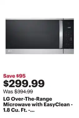 Best Buy LG Over-The-Range Microwave with EasyClean - 1.8 Cu. Ft. - Stainless Steel offer