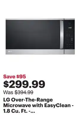 Best Buy LG Over-The-Range Microwave with EasyClean - 1.8 Cu. Ft. - Stainless Steel offer