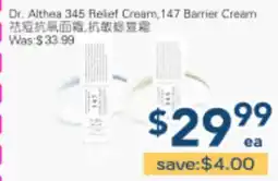 Oceans Fresh Food Market Dr. Althea 345 Relief Cream, 147 Barrier Cream offer