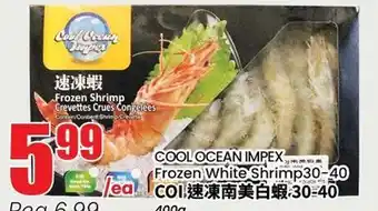Terra Foodmart COOL OCEAN IMPEX Frozen White Shrimp 30-40 offer