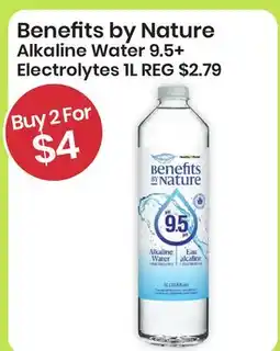 Healthy Planet Benefits by Nature Alkaline Water 9.5 + Electrolytes offer