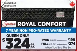 Surplus Furniture Royal Comfort Queen Mattress Set offer