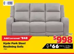 Surplus Furniture Hyde Park Steel Reclining Sofa offer