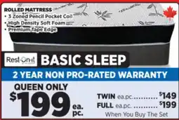 Surplus Furniture Basic Sleep Queen Mattress Set offer