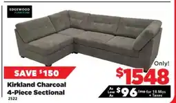 Surplus Furniture Kirkland Charcoal 4-Piece Modular Sectional offer