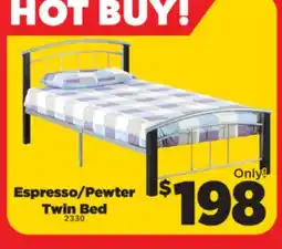 Surplus Furniture Espresso/Pewter Twin Bed offer