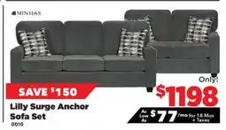 Surplus Furniture Lilly Surge Anchor Sofa & Loveseat Set offer
