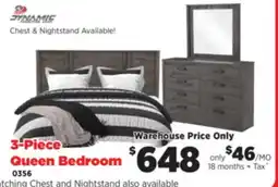Surplus Furniture Alabaster Oak 3-Piece Queen Bedroom Set offer