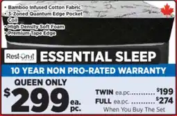Surplus Furniture Essential Sleep Queen Mattress Set offer