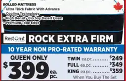 Surplus Furniture Rock Extra Firm Queen Mattress Set offer