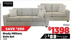 Surplus Furniture Brady Military Sofa & Loveseat Set offer